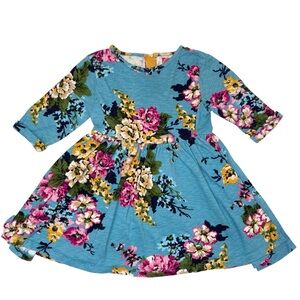 JOULES Floral Blue Kids girls Dress size 7y